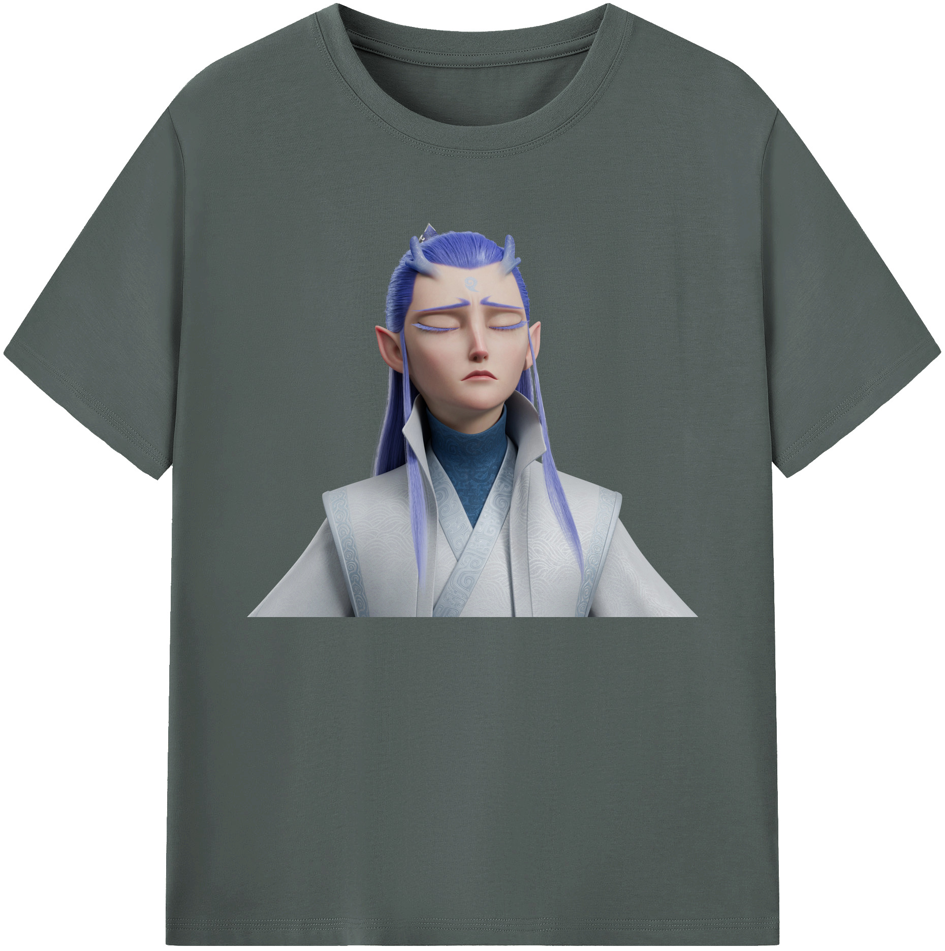 （画像用） Ne Zha 2 ナタ 魔童の大暴れ 綿100％ メンズ半袖Tシャツ｜肌触りやわらか＆通気性